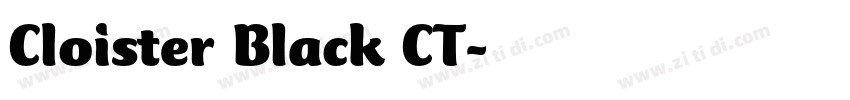 Cloister Black CT字体转换
